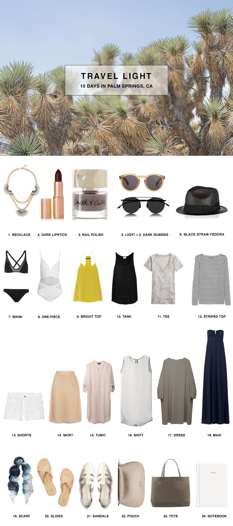 How to Pack for 10 Days in Palm Springs, California