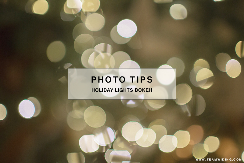How to photograph holiday lights so they make bokeh.
