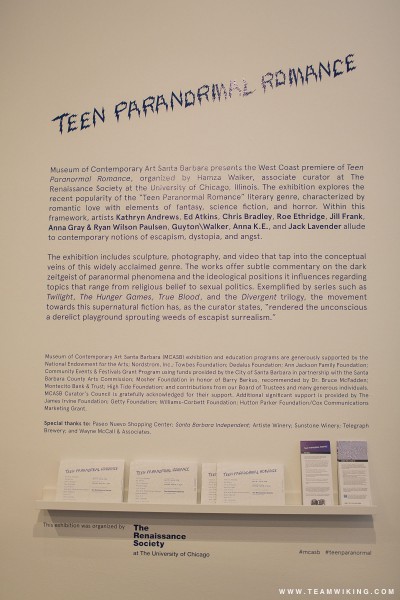 Teen Paranormal Romance at Museum of Contemporary Art Santa Barbara