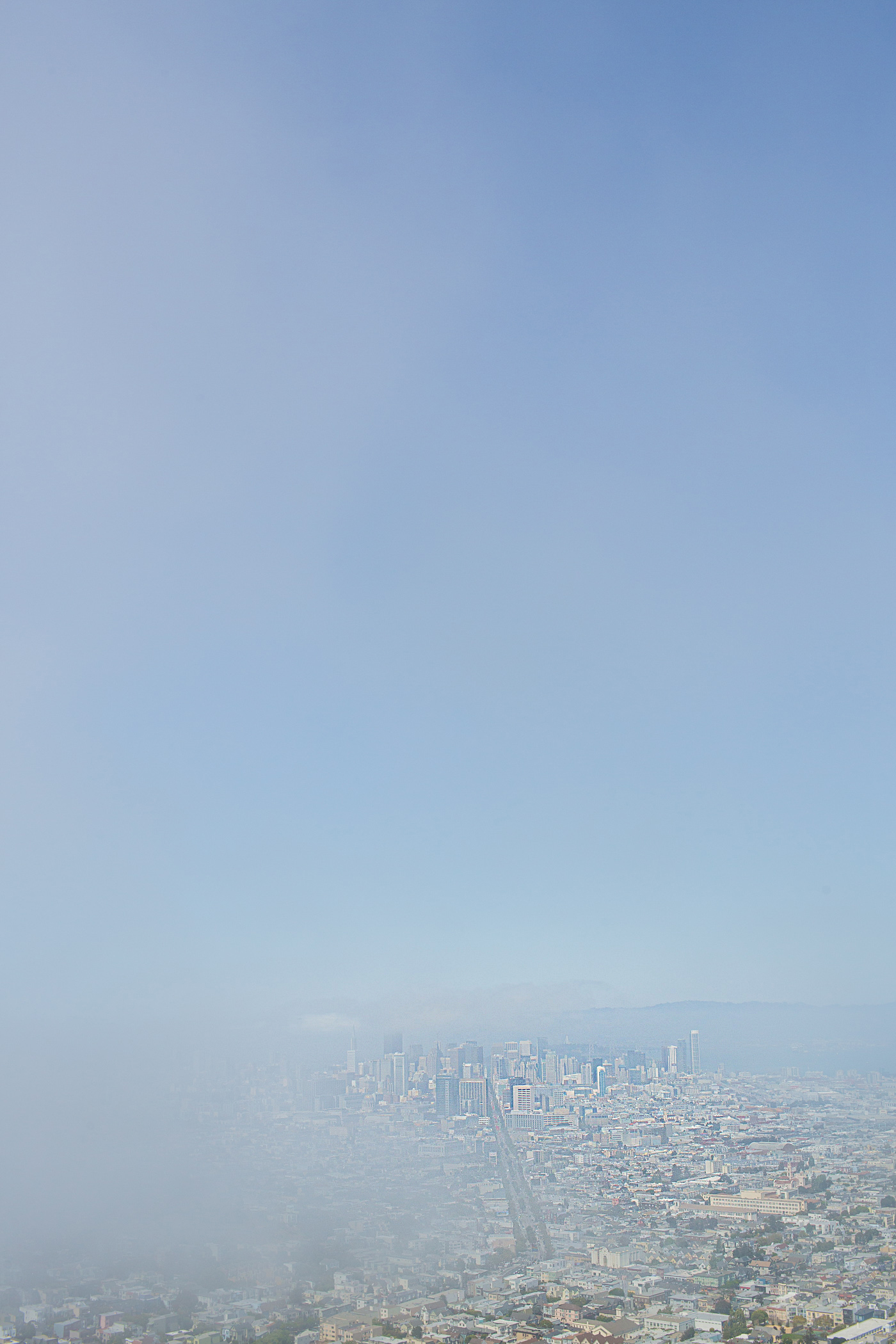 San Francisco, California - Karl the Fog around downtown