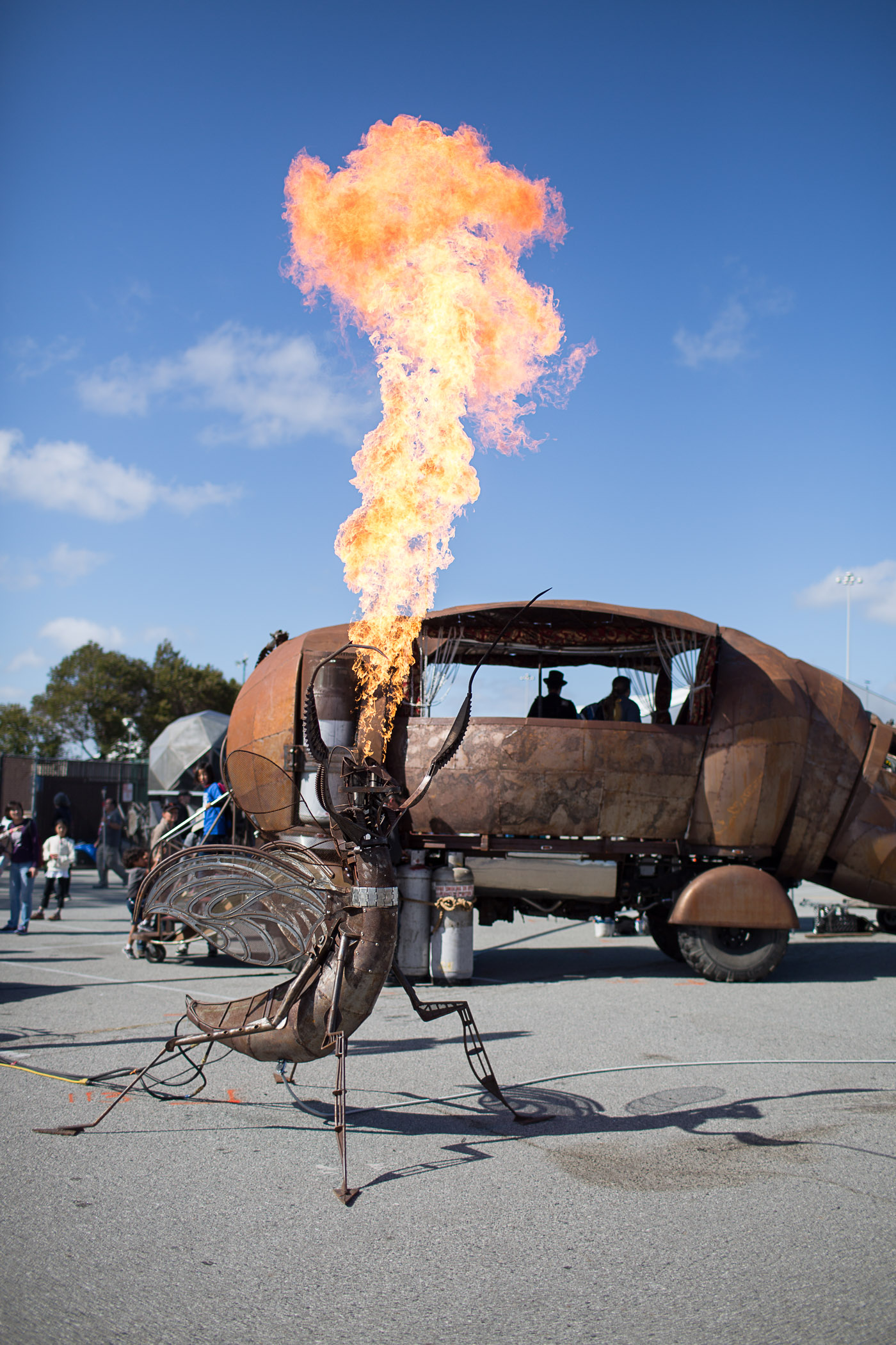 Fire Statues at Maker Faire