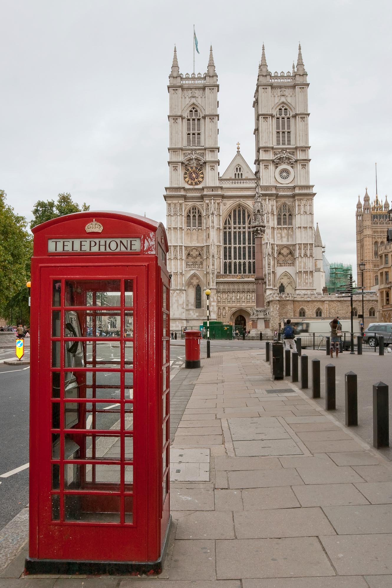 Red Telephone Booth and Westminister Abbey
