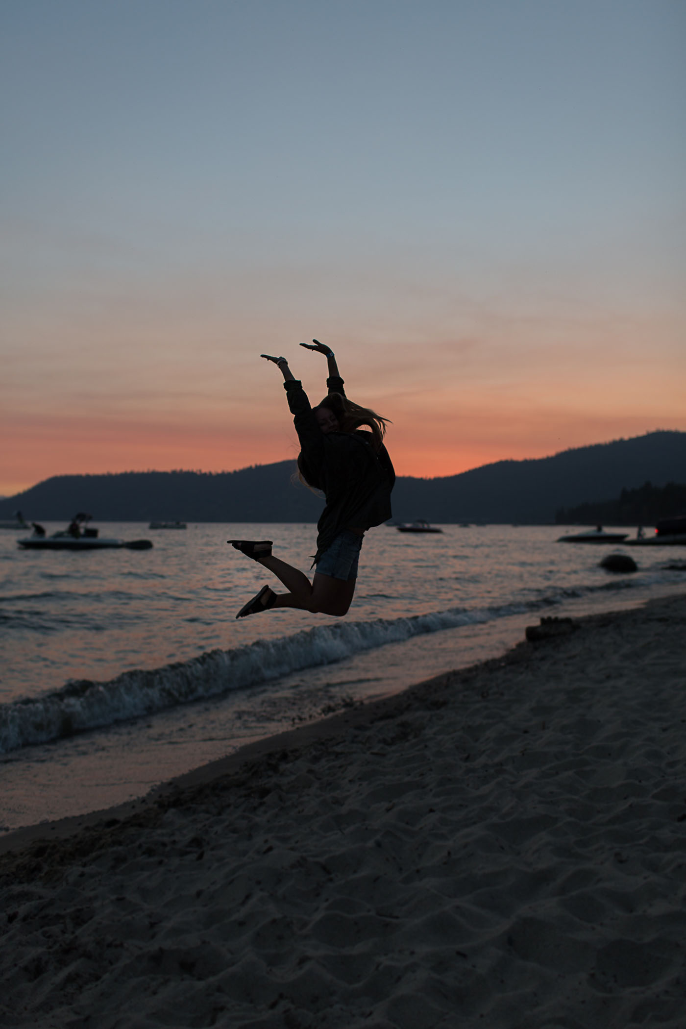 Jumping in the sunset