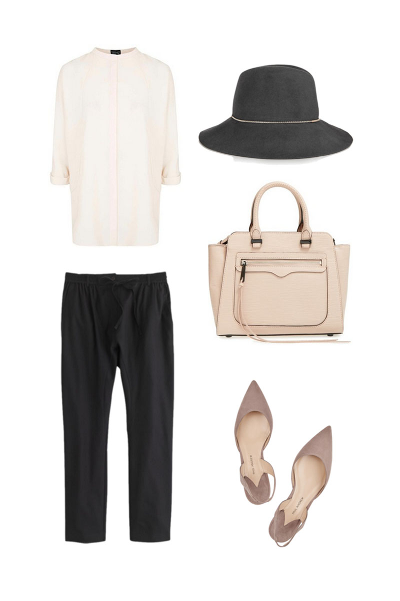 What to wear in Milan, Italy, casual outfit with slouchy pants and a stylish split back top. #minimalandchic #minimaloutfit