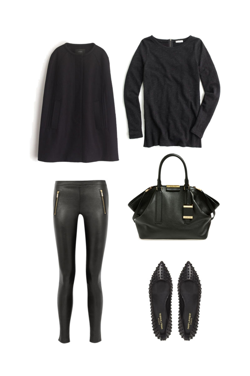 All black paris chic outfit