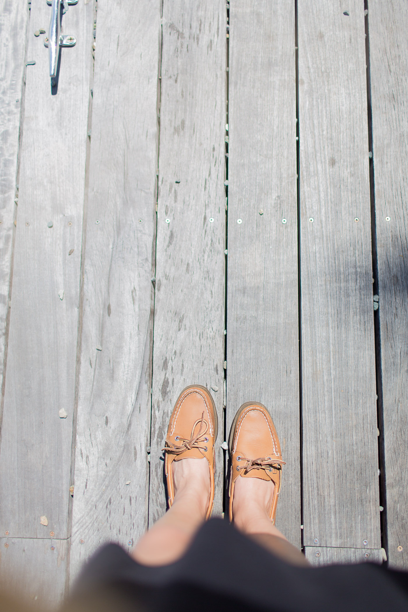 Sperry shoes on dock