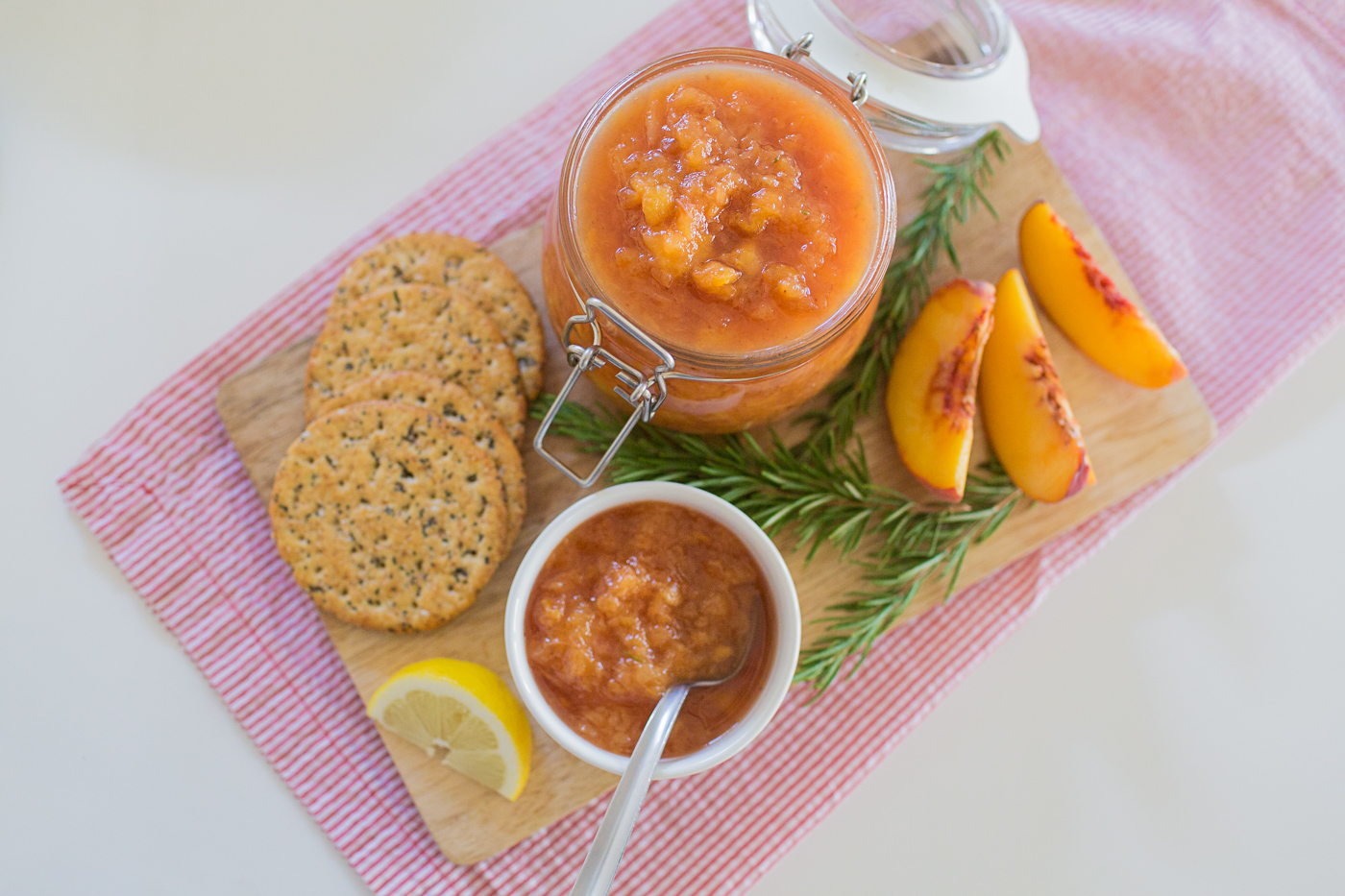 Peach Rosemary Jam, perfect for Summer entertaining!
