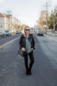 Black and Olive fall outfit