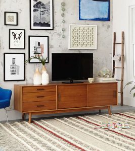 West Elm Mid-Century Media Console Styling