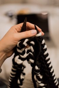 Learning to knit with Brit + Co. and Wool and the Gang