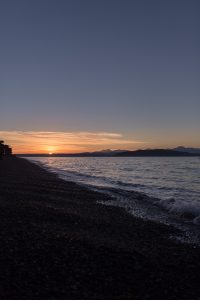 Sunset from Alki Beach in Seattle