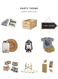 Minimal Nature / Camp Party Inspiration for my son's 4th birthday party.