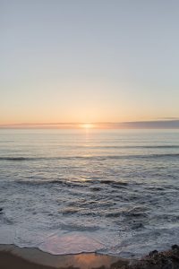 Sunset at Redondo Beach near Half Moon Bay, California
