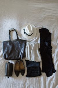 Packing for Sonoma, a 2 day getaway. My actual packing list, including outfits.