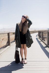 Casual Black Dress, a Summer to Fall transitional outfit.