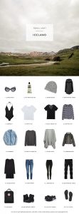 Travel Light - Pack for Iceland in the Summer. 20 items, 10 outfits, 1 carry-on.