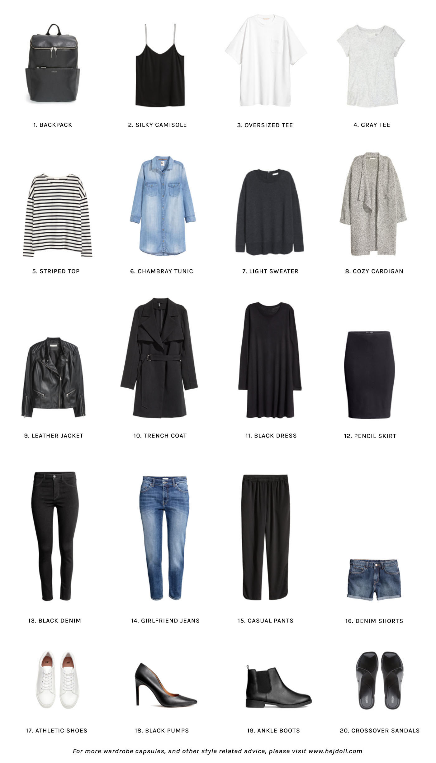 Back to School Capsule Wardrobe - 20 items for perfect back-to-school ...