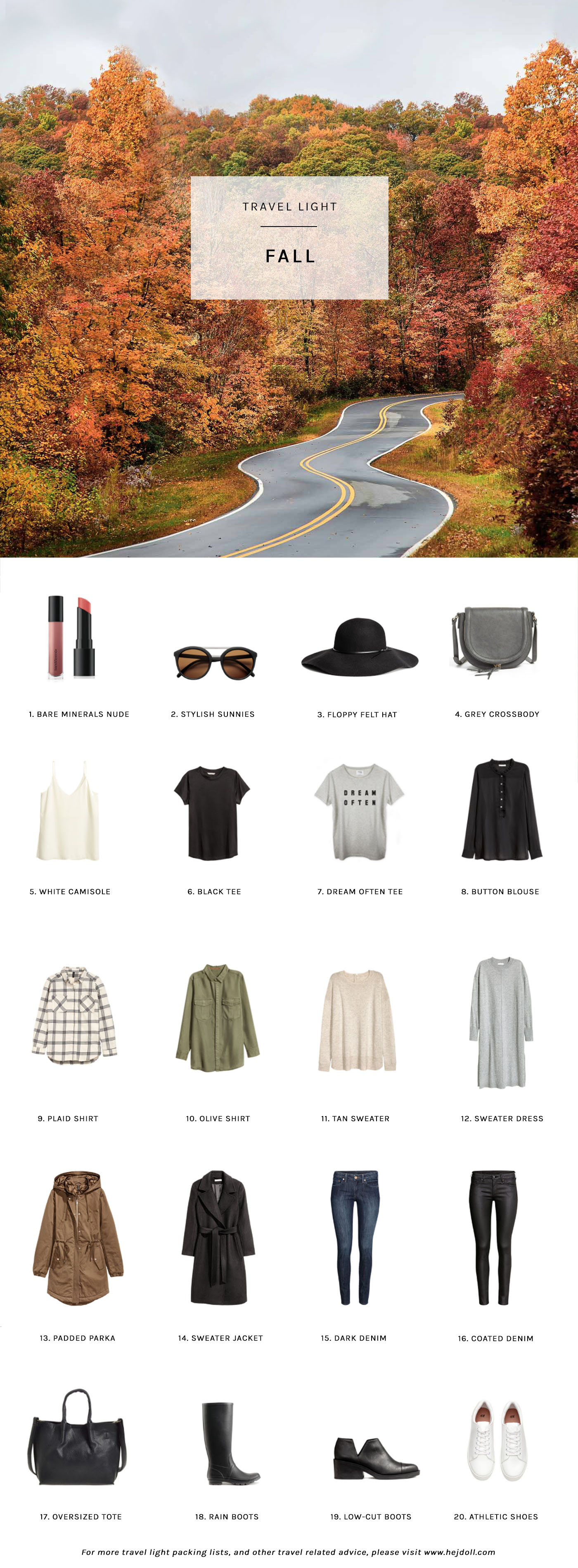 Fall packing list on a budget. 20 items, 10 outfits, 1 carry on, at a price that you can afford! Every item under $50.