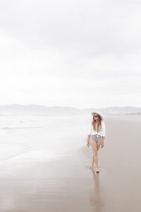 Exploring Venice Beach, California. Outfit featuring Cuyana, Marysia Swim.