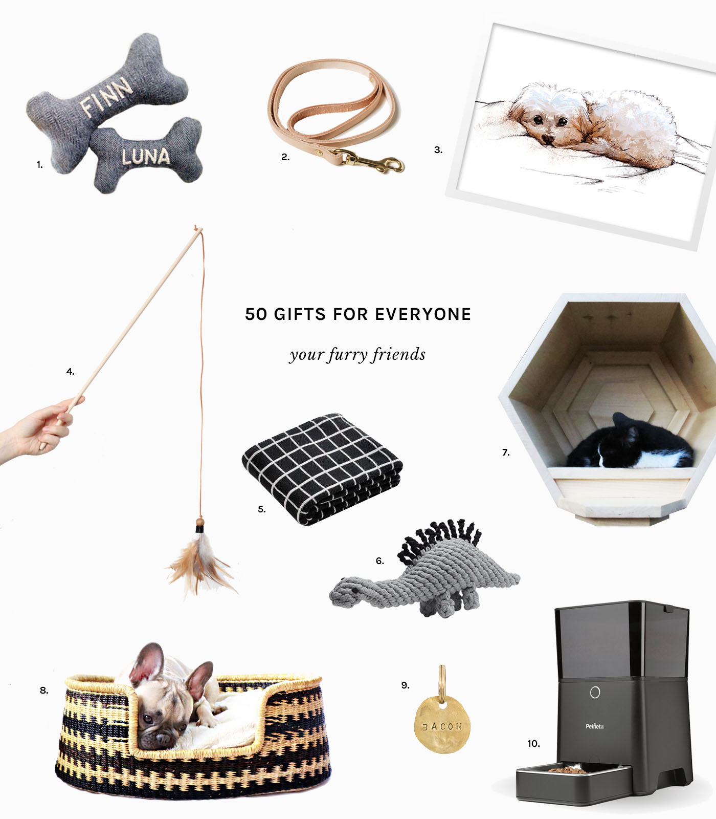 Perfect gifts for stylish and modern pets. Part of a well-curated gift guide for everyone in your life.