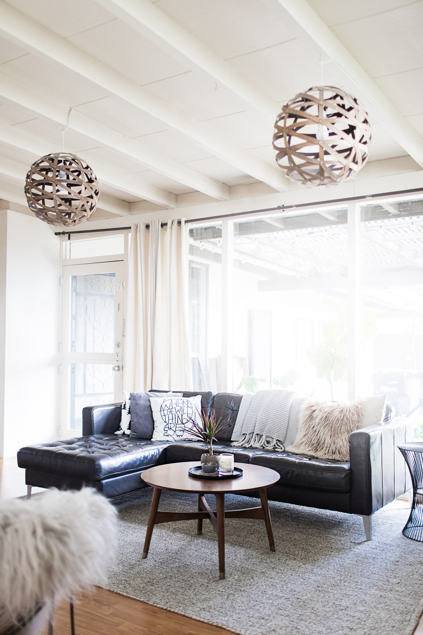 Spring decorating, light, bright, and airy living room.