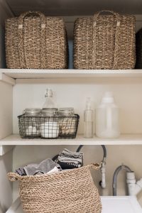 Small Space Laundry Room Dreams, the perfect design for a small laundry room or one that's limited on space. It's relaxing, neutral-toned, and minimal.