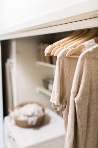 Small Space Laundry Room Inspiration, the perfect design for a small laundry room or one that's limited on space. It's relaxing, neutral-toned, and minimal.