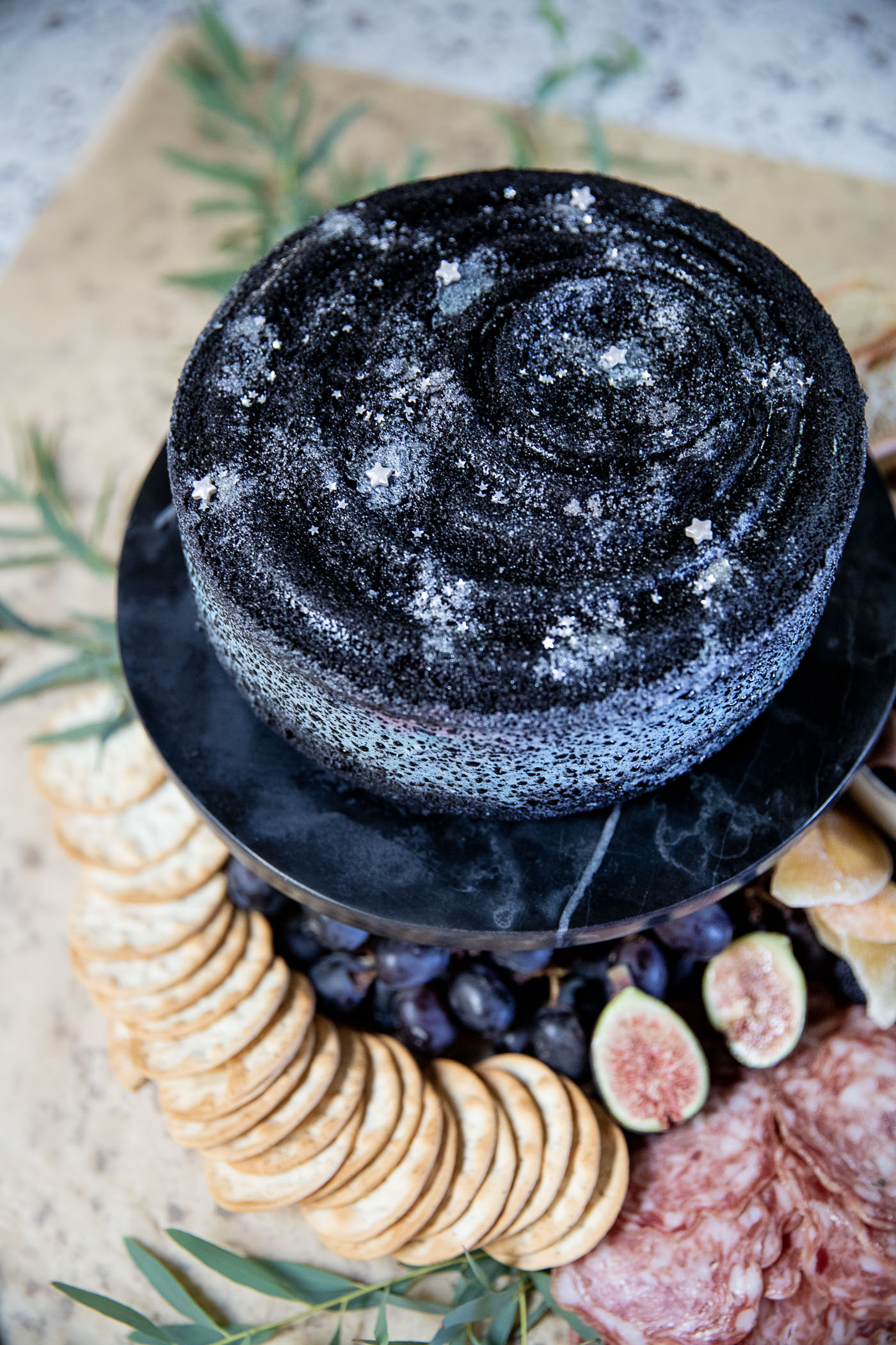 Black hole inspired birthday cake.